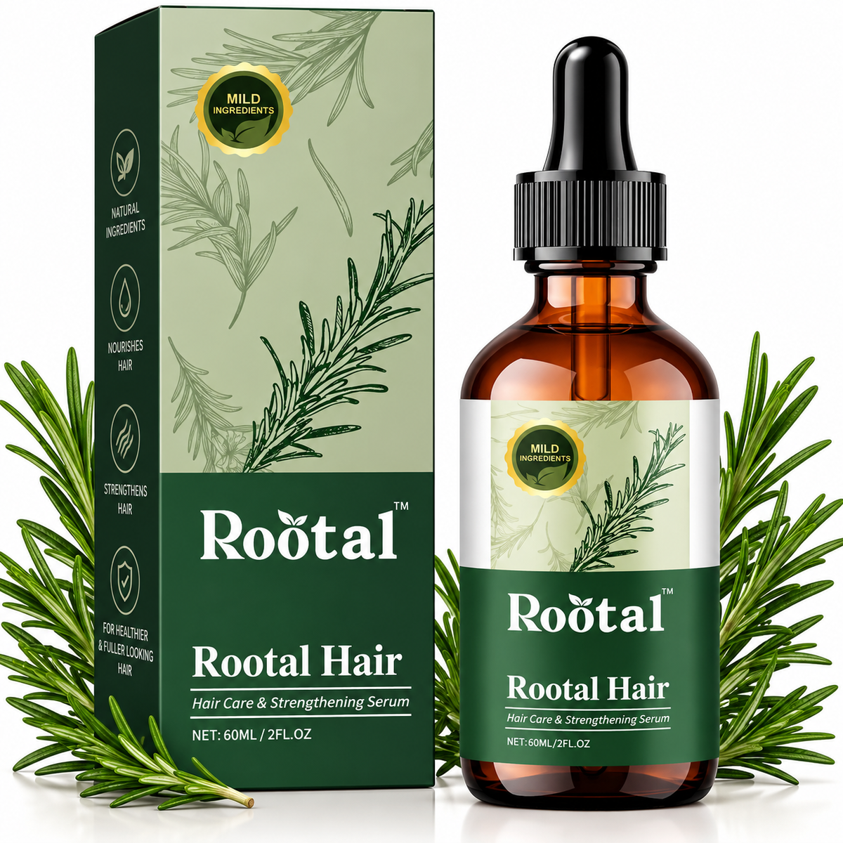 Rootal Hair Growth Oil – Rosemary Hair Serum (60 ml)
