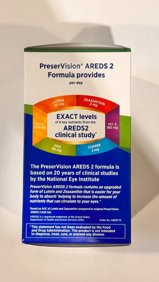 PreserVision AREDS 2 Eye Vitamin & Mineral Supplement 210 Mini Softgels Bausch